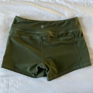 Born Primitive Rise & Grind Booty Shorts Tactical Green Medium
